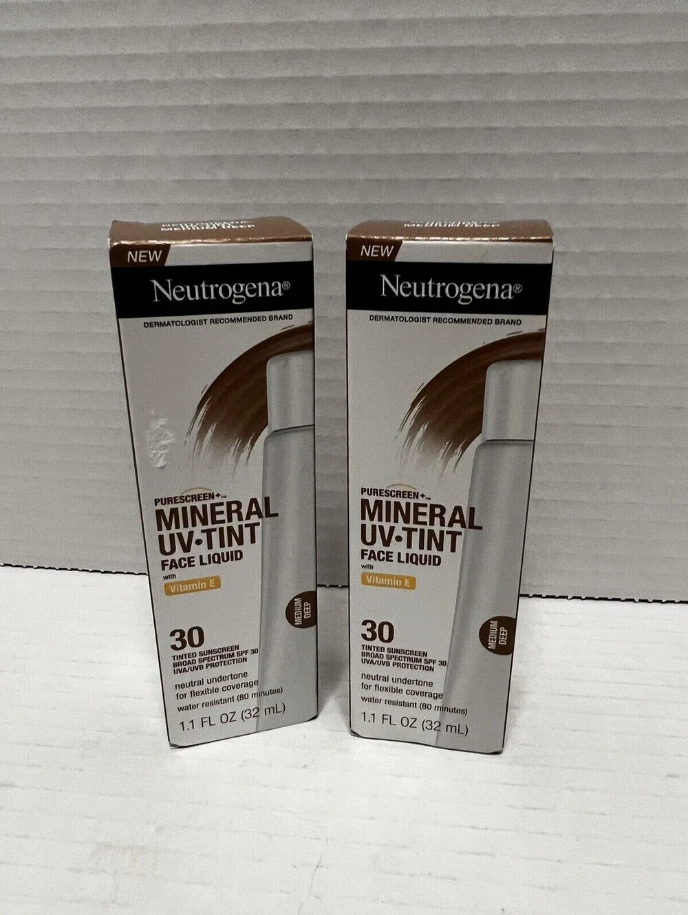 Neutrogena Purescreen+ Mineral UV Tint Face Vitamin E Medium/Deep 2 PK Exp 10/24